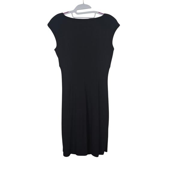 Women's American Living Dress Black V-Neck Sleeveless Sheath Dress | Size 10 - Picture 2 of 8